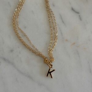 Gold Bracelet initial K NEW